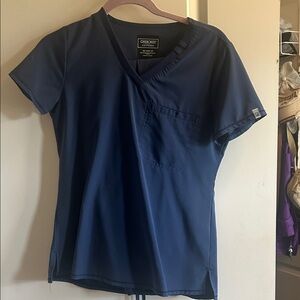 Cherokee Women's Navy Short Sleeve Top and Navy scrub pants